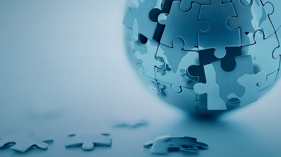 Global | Puzzle | World | Globe | Blue